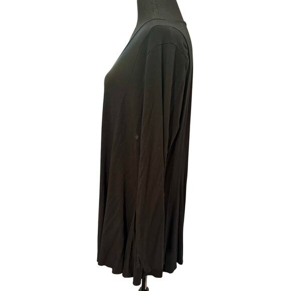 ComfyUSA Cardigan Womens Black Zip Front Swing Drape - XL - Picture 2 of 7